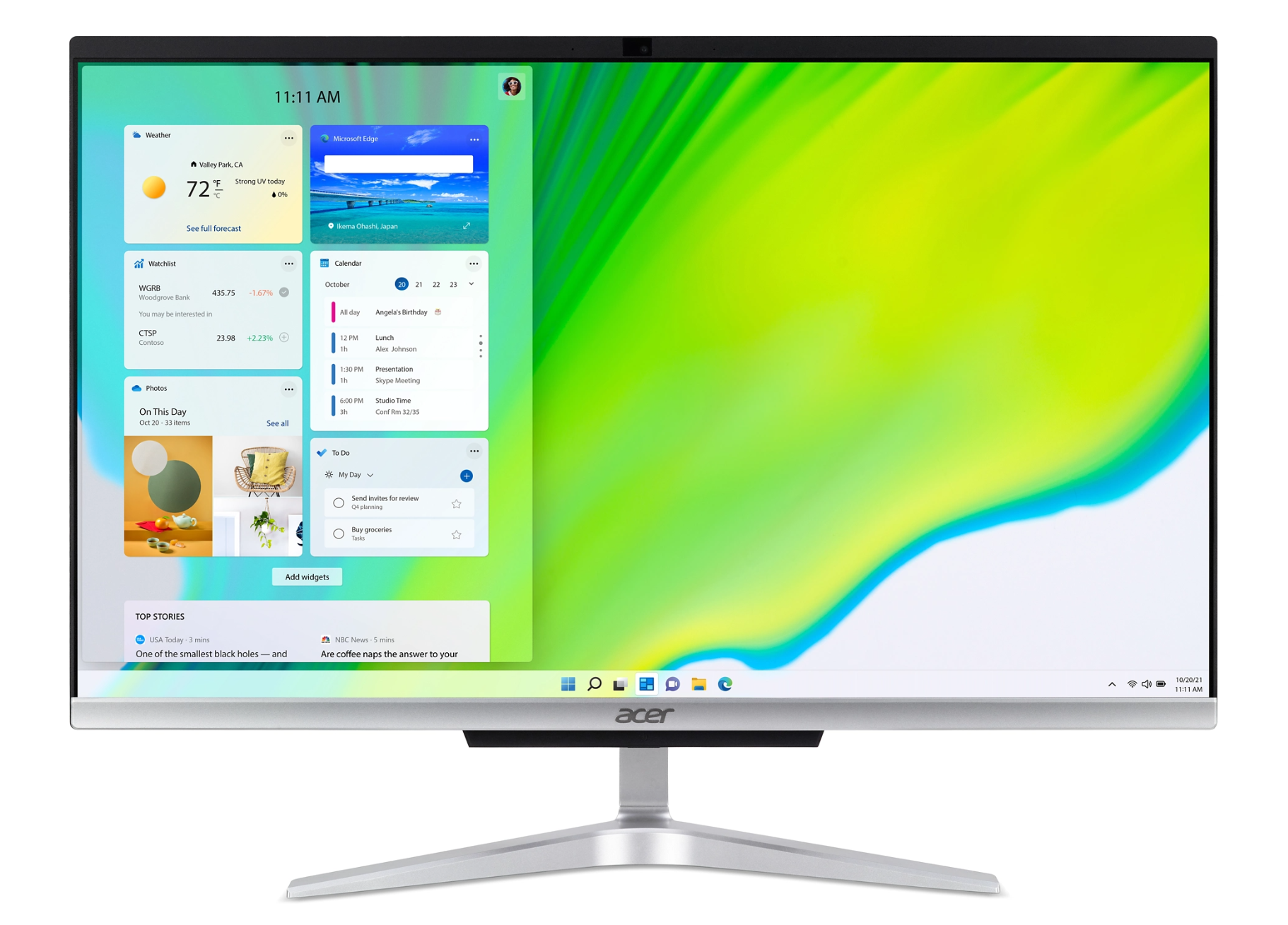 Acer Aspire C24-420 All In One Computer Silver